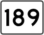 Route 189 marker