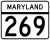 Maryland Route 269 marker