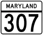 Maryland Route 307 marker