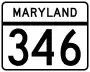 Maryland Route 346 marker