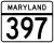 Maryland Route 397 marker