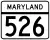 Maryland Route 526 marker