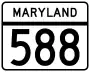 Maryland Route 588 marker