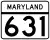 Maryland Route 631 marker