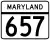 Maryland Route 657 marker