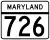 Maryland Route 726 marker