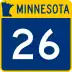 Trunk Highway 26 marker