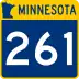 Trunk Highway 261 marker