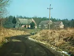 The village of Górzyska on the edge of the valley of Noteć