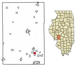 Location in Macoupin County, Illinois