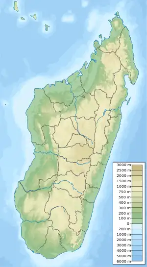 Map showing the location of Manongarivo Special Reserve