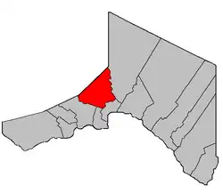 Location within Madawaska County. Map is missing northeastern portion of Parish.