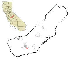 Location in Madera County and the state of California