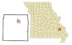 Location of Cobalt Village, Missouri