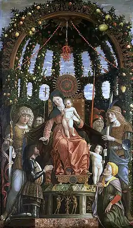 Andrea Mantegna's Madonna della Vittoria (c. 1496), with Francesco II Gonzaga.