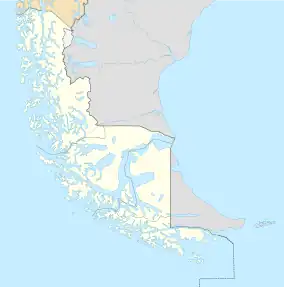 Map showing the location of Chaltén Mountain Range Natural Site