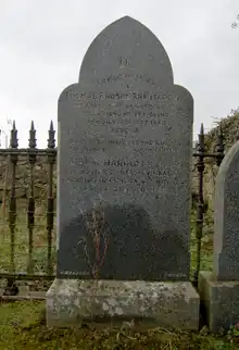 Armitage's gravestone in Margorban