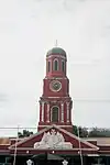 Clock tower on the main guardhouse at the Garrison Savannah built around 1803