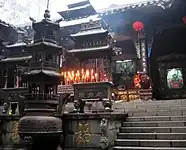 A pavilion of the Shangqing Temple (Taoist) in Qingchengshan, Chengdu.