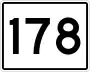 State Route 178 marker