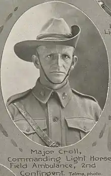 Major Croll, Commanding Light Horse Field Ambulance, 2nd Contingent