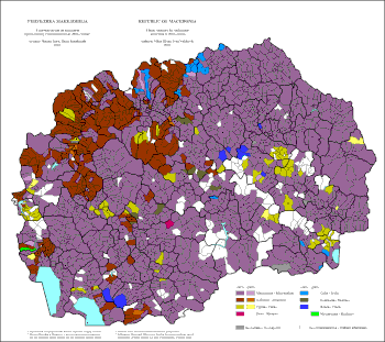 Ethnic structure of R. Macedonia by settlements 2002.