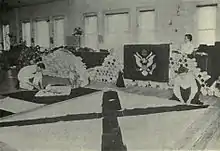 A 1902-type flag being made in 1914