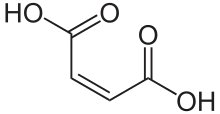 Skeletal formula of maleic acid