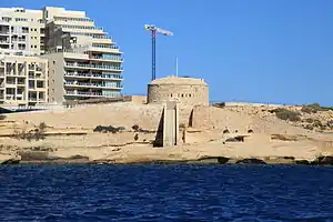 Scarp masonry revetment - Fort Tigné