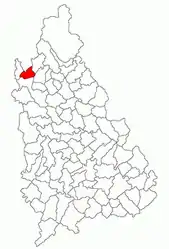 Location in Dâmbovița County