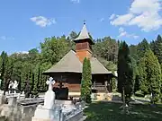 Wooden church at Bistrița Monastery