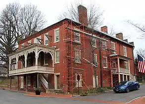 Mansion House, looking west, 200 W. Main Street, built 1849 with Federal influence