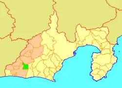 Location of Hamakita in Shizuoka Prefecture