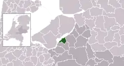 Highlighted position of Harderwijk in a municipal map of Gelderland