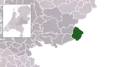 Highlighted position of Winterswijk in a municipal map of Gelderland