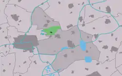 Location of the village in Tytsjerksteradiel