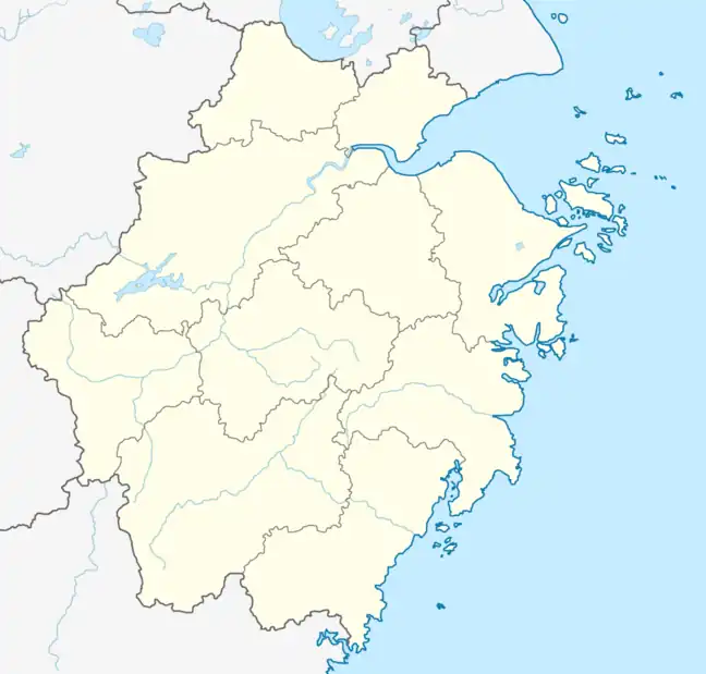 Jianggan is located in Zhejiang