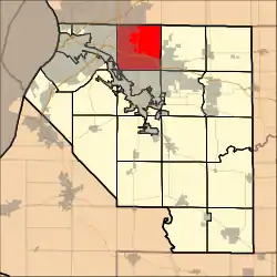 Location in St. Clair County