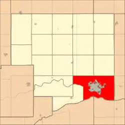 Location in Platte County