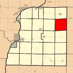 Location in Hancock County