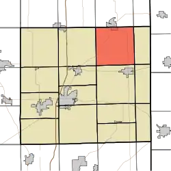 Location of Franklin Township in DeKalb County