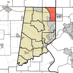 Location of Harrison Township in Dearborn County