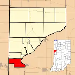 Location of Mound Township in Warren County