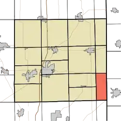 Location of Newville Township in DeKalb County