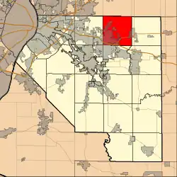 Location in St. Clair County