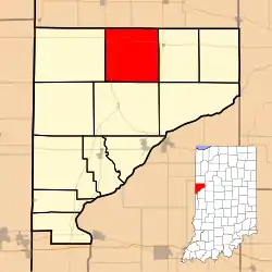 Location of Pine Township in Warren County