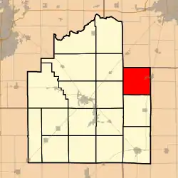 Location in Christian County