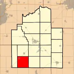 Location in Christian County