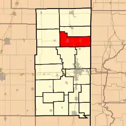 Location in Vermilion County