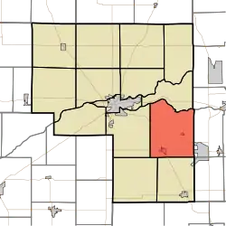 Location of Tipton Township in Cass County